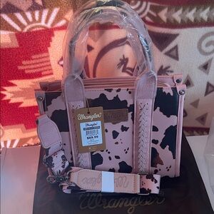 Wrangler Pink and Brown Shoulder Bag
